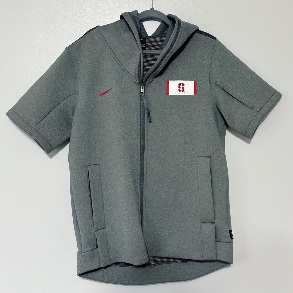 Nike Stanford Cardinal College Showout Short Sleeve Full Zip Hoodie Size Large